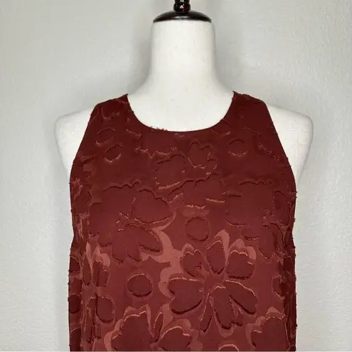 Wilfred Aritzia Silk Blend Rusty Red Sevres Blouse Top