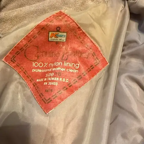 Vintage KMart Genuine Suede Leather Belted‎ Jacket with Fringe Size 18