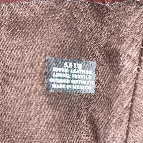 Hinge Brown Tall Distressed Leather Devin Riding Boots size 5.5