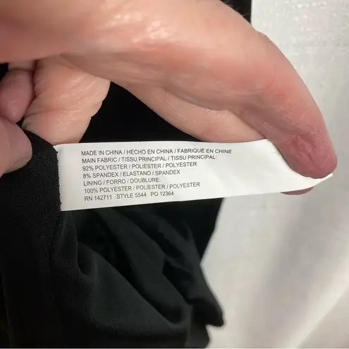 Eloquii Black Velour V Neck Midi Dress Sz.22W NWT