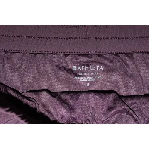 Athleta Womens  Hustle 3" Short Purple Grape Athletic Shorts Size Small S NWT NEW