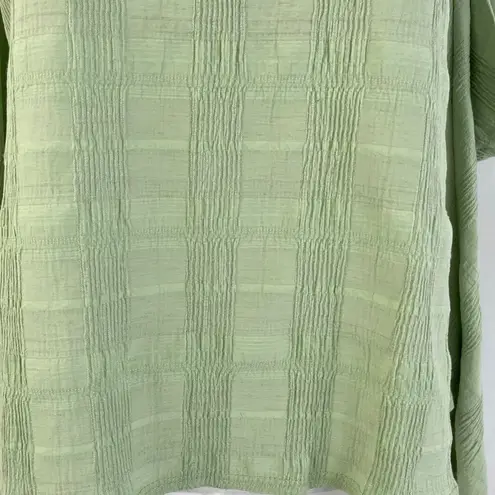 Topshop New  Textured Cold Shoulder Long Sleeve Top Sage Green Size 4 - Image 4