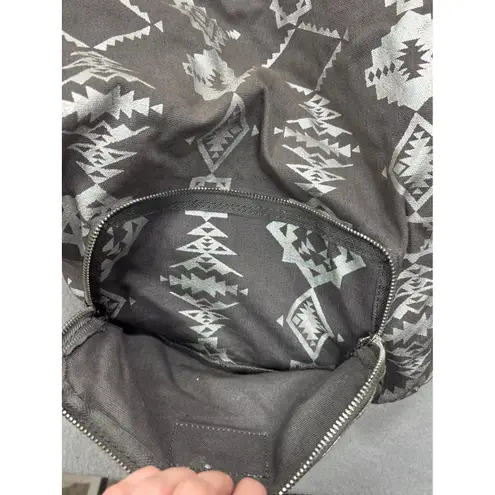 Pink Victoria's Secret Backpack Aztec Geometric Print Canvas Gray Drawstring Bag - Image 16