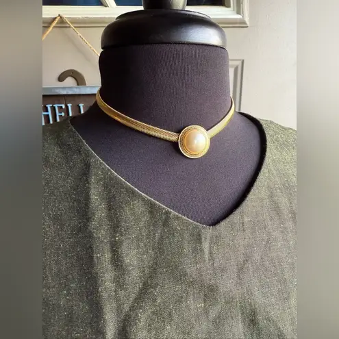 Jones Wear Vintage olive green linen blend two piece skirt set, size 8