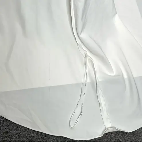 Wtoo by Watters Suzu 11821 Sheer Bodice Spaghetti Straps Wedding Dress, Size 12 White