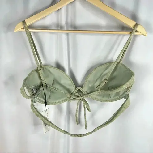Montce Jade Sparkle Elany Bikini Top XL New Green