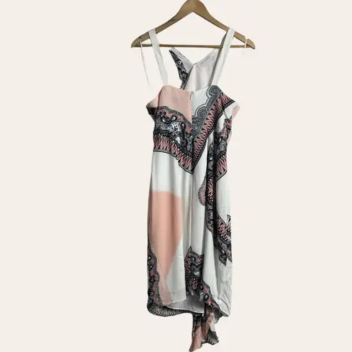 Reiss Hope Scarf Print Halter Wrap Dress Size 6