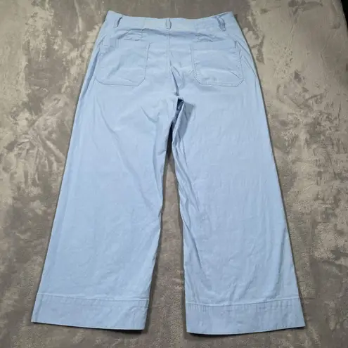 Maeve Pants Womens 34 Blue The Colette Wide Leg High Rise Stretchy Classic