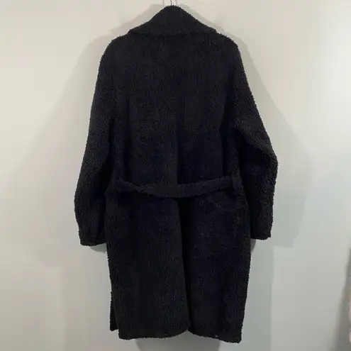 Barefoot Dreams Unisex Black Cozy Chic Teddy Coat Robe