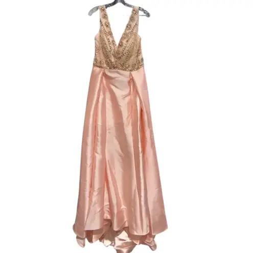LUCCI LU Blush Pink Castle Couture Gown w/ A