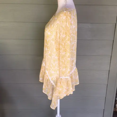 Kori America “Cuddle With Me” Sheer Boho Blouse