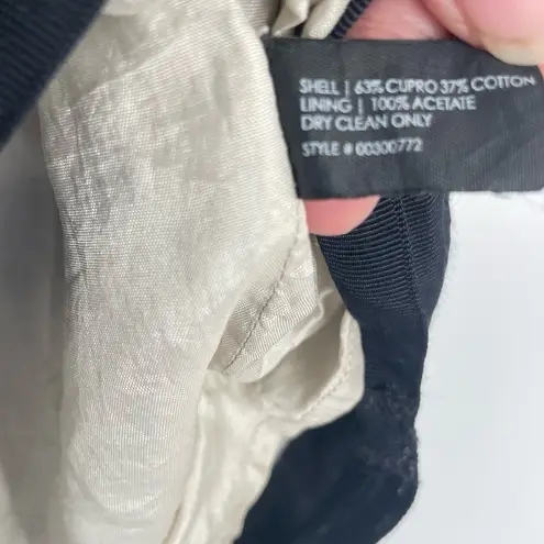 Club Monaco Women's Black Beige Striped Button Front Classic Skirt Size 12