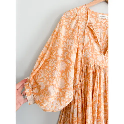 Daughters of India | Kyra Mini Dress in Tangerine | Sz S Orange