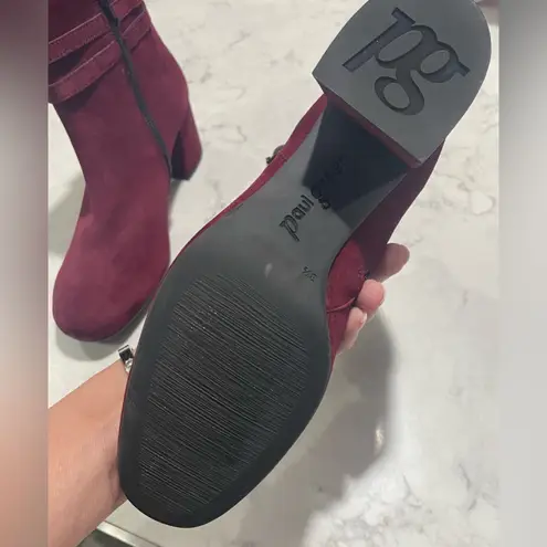 Paul Green New w Defect Sydney Block Heeled Bootie in Bordo Suede Sz US 6 $499