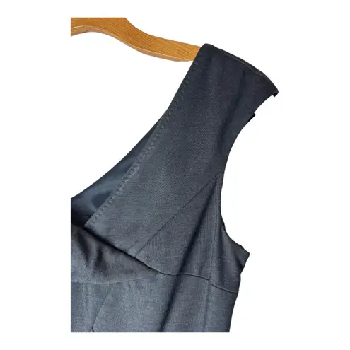 Hilton Hollis Dress Women 6 Gray Sleeveless V Neck Sheath Party Cocktail Career