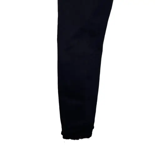 Kancan Women's JeansKC6204BK Gemma Mid Rise Distressed Fringe Hem Black Sz. 7/27