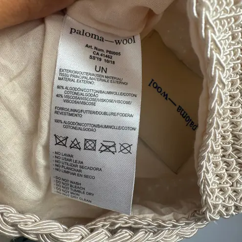 Paloma Wool Woven Baguette Purse Beige Cotton Viscose Clutch Shoulder Bag Tan