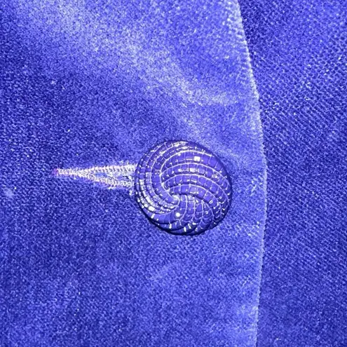 Koret Purple Velour Button Front Blazer Size 10