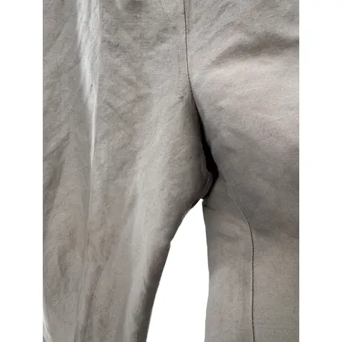 Yeohlee NY Pants Women's 8 Cotton Silk Metallic Blend Taupe Trousers USA Made Brown