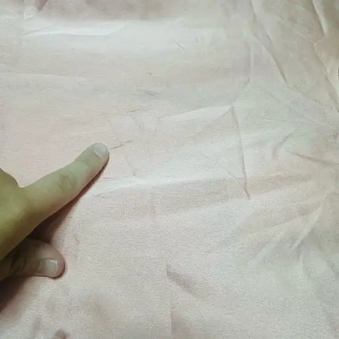 Little Mistress NWT Women's Pink Satin Ruffle Long Sleeve Zip Back Top Size US 8