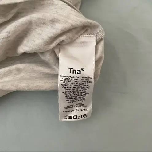 Aritzia  TNA Chill Ortiz Cropped T-Shirt in Heather Cloud White Size S