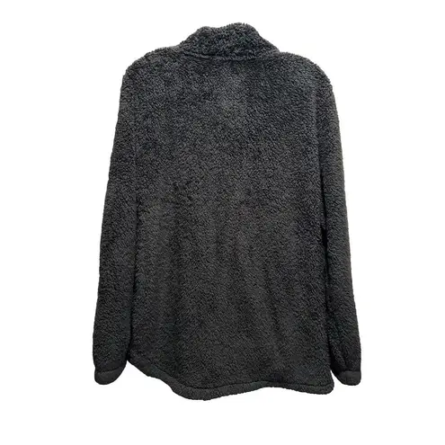 Christopher & Banks Christopher & Banks Gray Sherpa 1/4 Zip Up Pullover Size L Long Sleeve Pockets - Image 4