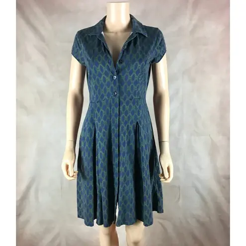 Eshakti diamond print cotton jersey shirtdress Size 4