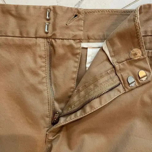 Liz Claiborne  Sloane Flat Front Ankle Chinos Khakis Size 14 Pockets Earthy Tan