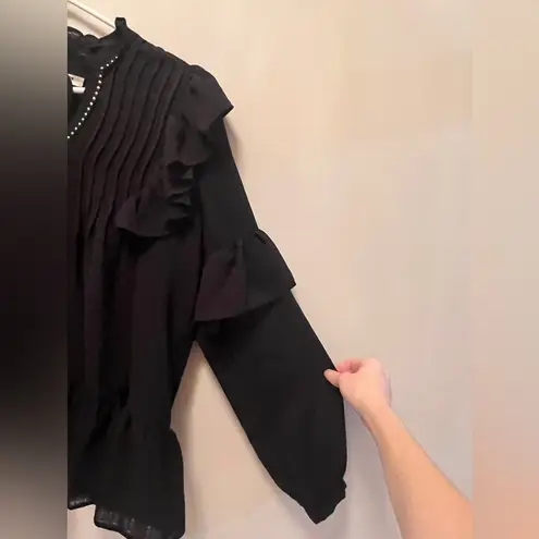 FINAL PRICE Free Generation Ruffled Blouse Black