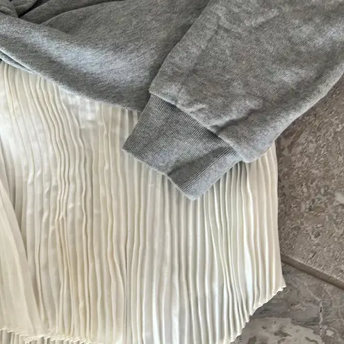 3.1 Phillip Lim Twist Detail Pleated Peplum Long-Sleeve Top, Size S Retail $375