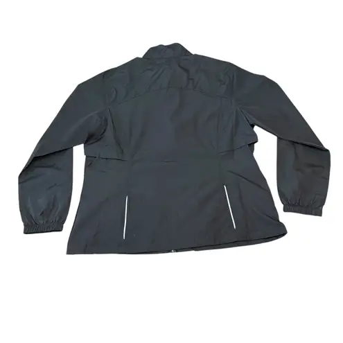 Core365 Ladies XL Black Lightweight Full Zip Windbreaker Jacket Logo