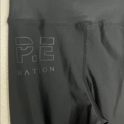 PE Nation Multicolor Striped Black Athletic Leggings Size XS