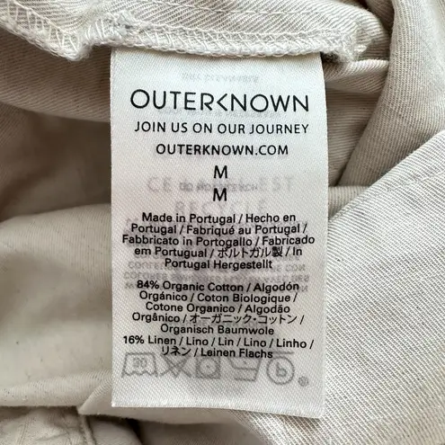 Outerknown S.E.A. Suit Women's Utility Jumpsuit Medium Natural Organic Cotton Tan