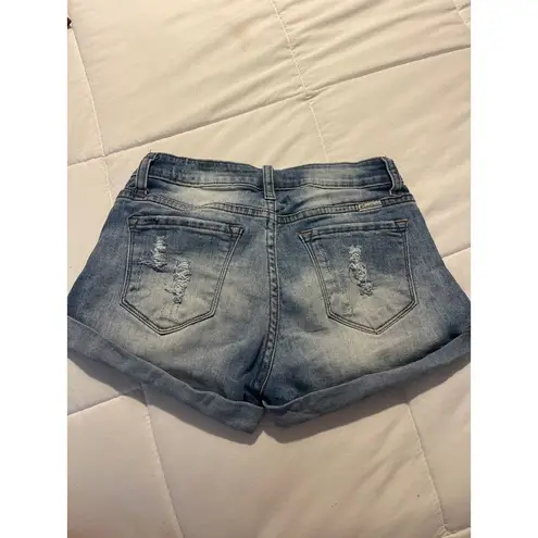 Kancan Distressed Denim Shorts Trendy Summer Casual Wear Size 25
