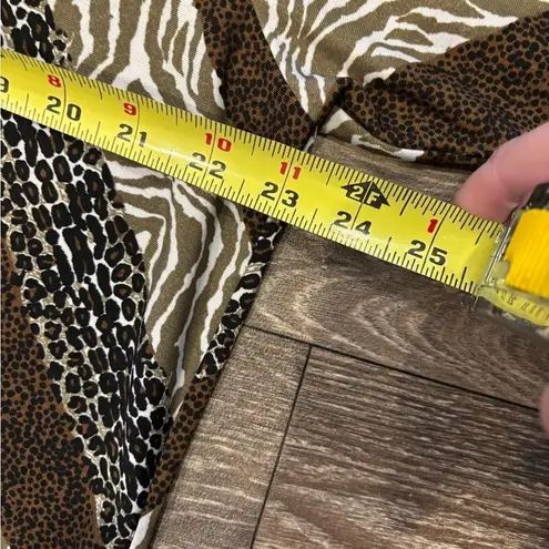 Serengeti Vintage Kaftan Style Brown and Cream Striped Women's Dress Maxi Size XL