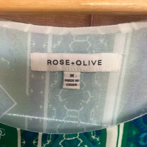 Rose + Olive Sleeveless Bandana Print Blouse | Women’s Size Medium