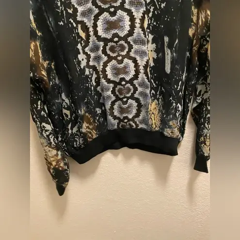 CAbi  Python Print Chiffon Sweatshirt