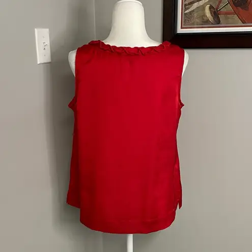 Talbots  Red Twisted Tank Top Blouse Career Shirt Size 12 Womens Petite Plus