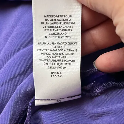 Polo Ralph Lauren Purple Velvet Womens 6 Midi to Maxi Skirt Pull