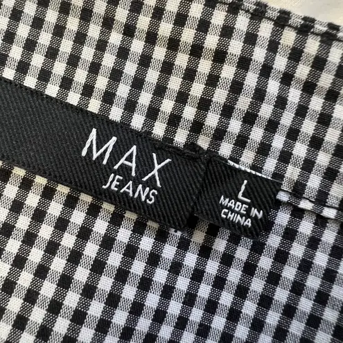 Max jeans Gingham Sleeveless Blouse NWOT