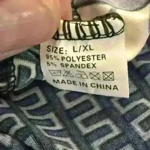 646 Main Blue & White Indian Print Sleeveless Midi Dress Size undefined