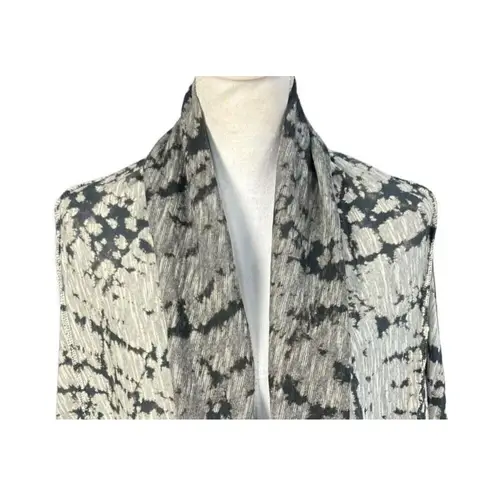 T Party Cardigan Size Small Boho Black Tie Dye Waterfall Open Artsy Festival