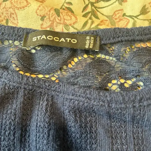 Staccato Blue lace cap sleeve