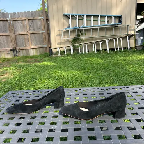 Loeffler Randall Nerine Mid Heel Pump Black Suede size 9