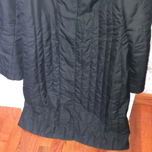 BCBGMAXAZRIA  Long black quilted puffer coat womens trench coat winter co…​