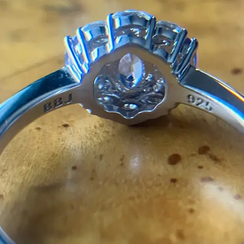 Natural Tanzanite Sterling Silver Ring Size 7.75