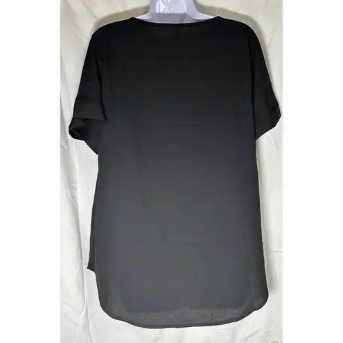 Zenana Outfitters Woven Airflow V-Neck Dolman Short Sleeve Top Size XL