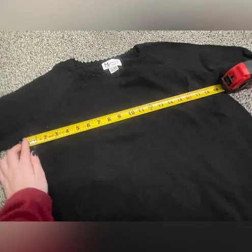 Maggie Sweet black short sleeve sweater L Size L