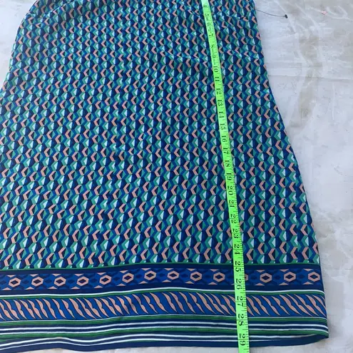 Maeve ANTHROPOLOGIE Silk Geometric Slip Dress