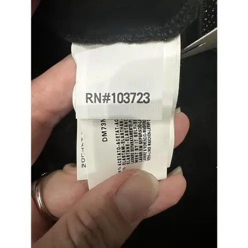 Armani Collezioni Womens LG Black Sparkly Short Sleeve Round Neck Blouse Floral